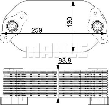 MAHLE CLC 167 000P - Moottoriöljyn jäähdytin inparts.fi