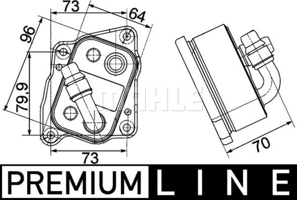 MAHLE CLC 107 000P - Moottoriöljyn jäähdytin inparts.fi