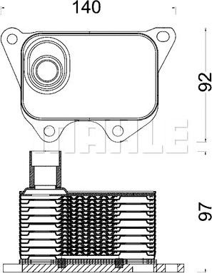 MAHLE CLC 185 000S - Moottoriöljyn jäähdytin inparts.fi