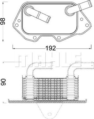 MAHLE CLC 186 000S - Moottoriöljyn jäähdytin inparts.fi