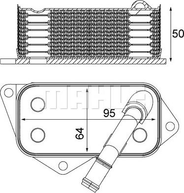 MAHLE CLC 12 001S - Moottoriöljyn jäähdytin inparts.fi