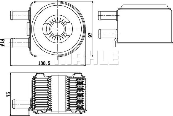 MAHLE CLC 176 000S - Moottoriöljyn jäähdytin inparts.fi