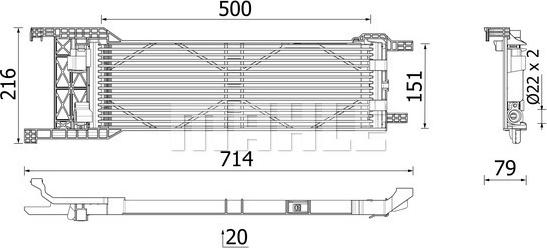 MAHLE CLC 330 000P - Öljynjäähdytin, autom. vaihteisto inparts.fi