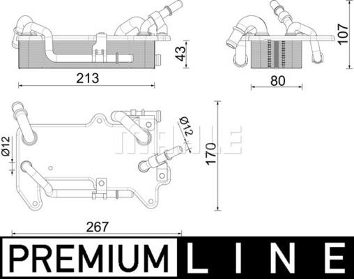 MAHLE CLC 284 000P - Öljynjäähdytin, autom. vaihteisto inparts.fi