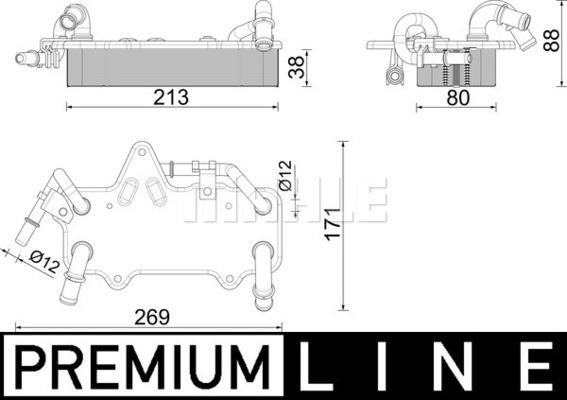 MAHLE CLC 283 000P - Öljynjäähdytin, autom. vaihteisto inparts.fi