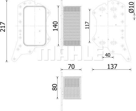 MAHLE CLC 275 000S - Moottoriöljyn jäähdytin inparts.fi