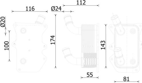 MAHLE CLC 276 000S - Moottoriöljyn jäähdytin inparts.fi