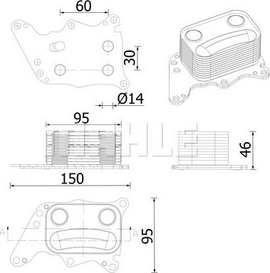 MAHLE CLC 278 000S - Moottoriöljyn jäähdytin inparts.fi