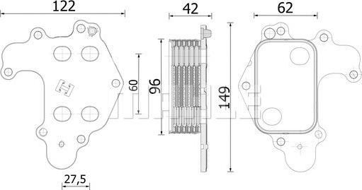 MAHLE CLC 273 000S - Moottoriöljyn jäähdytin inparts.fi