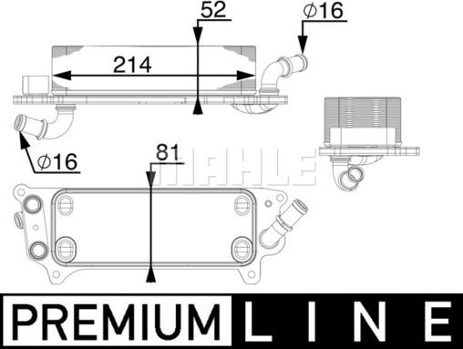 MAHLE CLC 77 000P - Öljynjäähdytin, autom. vaihteisto inparts.fi