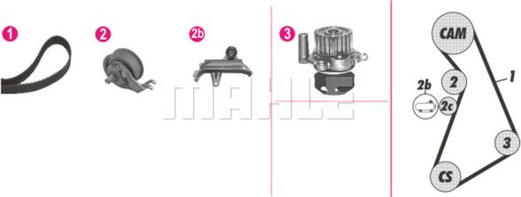 MAHLE CPK 91 000P - Vesipumppu + jakohihnasarja inparts.fi