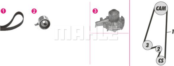 MAHLE CPK 97 000P - Vesipumppu + jakohihnasarja inparts.fi