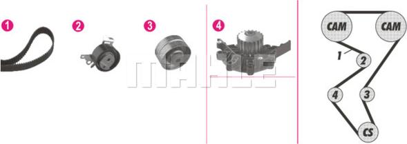 MAHLE CPK 46 000P - Vesipumppu + jakohihnasarja inparts.fi