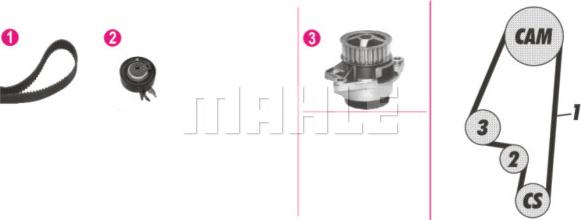 MAHLE CPK 63 000P - Vesipumppu + jakohihnasarja inparts.fi