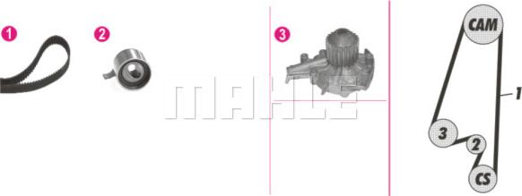 MAHLE CPK 67 000P - Vesipumppu + jakohihnasarja inparts.fi