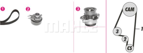 MAHLE CPK 10 000P - Vesipumppu + jakohihnasarja inparts.fi