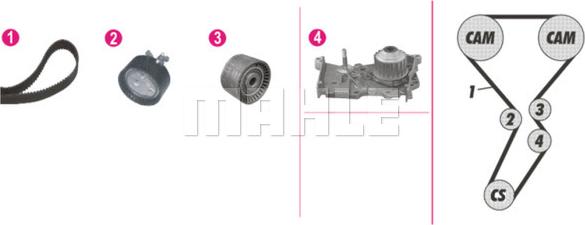 MAHLE CPK 116 000P - Vesipumppu + jakohihnasarja inparts.fi