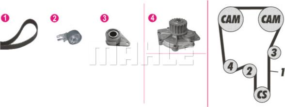 MAHLE CPK 117 000P - Vesipumppu + jakohihnasarja inparts.fi