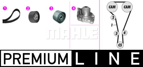 MAHLE CPK 131 000P - Vesipumppu + jakohihnasarja inparts.fi