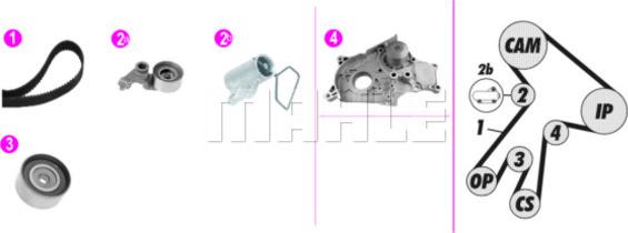 MAHLE CPK 138 000P - Vesipumppu + jakohihnasarja inparts.fi