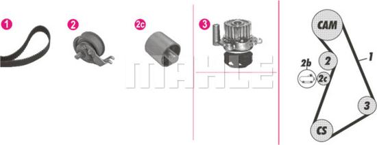 MAHLE CPK 122 000P - Vesipumppu + jakohihnasarja inparts.fi