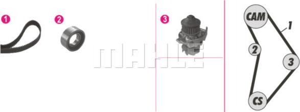 MAHLE CPK 34 000P - Vesipumppu + jakohihnasarja inparts.fi