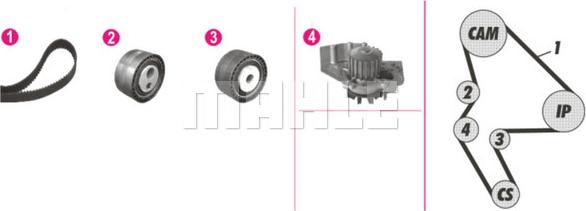 MAHLE CPK 78 000P - Vesipumppu + jakohihnasarja inparts.fi