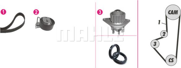 MAHLE CPK 72 000P - Vesipumppu + jakohihnasarja inparts.fi