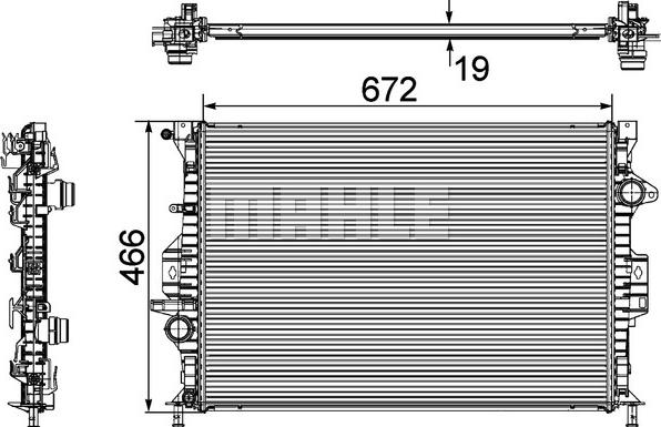 MAHLE CR 907 000P - Jäähdytin,moottorin jäähdytys inparts.fi