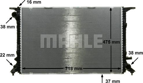 MAHLE CR 911 000P - Jäähdytin,moottorin jäähdytys inparts.fi