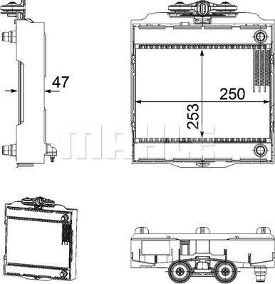 MAHLE CR 923 000P - Jäähdytin,moottorin jäähdytys inparts.fi