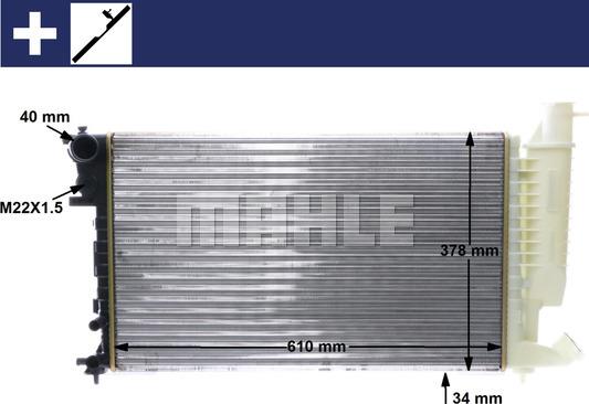 MAHLE CR 498 000S - Jäähdytin,moottorin jäähdytys inparts.fi