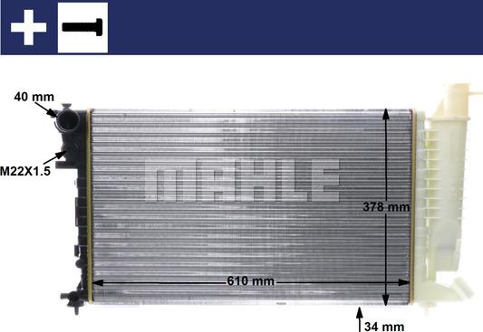 MAHLE CR 497 000S - Jäähdytin,moottorin jäähdytys inparts.fi