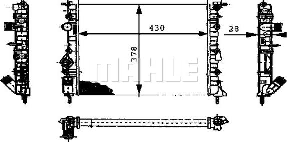 MAHLE CR 449 000P - Jäähdytin,moottorin jäähdytys inparts.fi