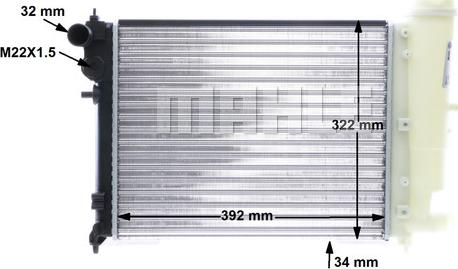 MAHLE CR 469 000S - Jäähdytin,moottorin jäähdytys inparts.fi