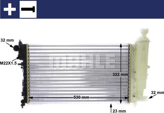 MAHLE CR 468 000S - Jäähdytin,moottorin jäähdytys inparts.fi