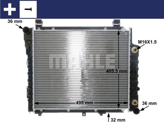 MAHLE CR 406 000S - Jäähdytin,moottorin jäähdytys inparts.fi