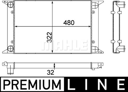 MAHLE CR 415 000P - Jäähdytin,moottorin jäähdytys inparts.fi