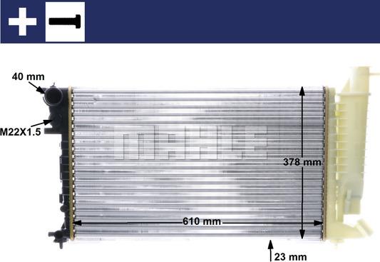 MAHLE CR 487 000S - Jäähdytin,moottorin jäähdytys inparts.fi