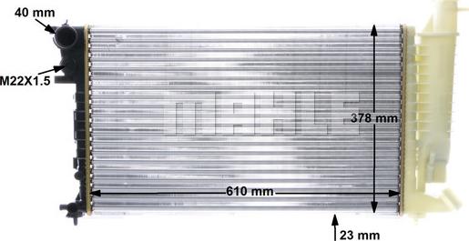 MAHLE CR 487 000S - Jäähdytin,moottorin jäähdytys inparts.fi