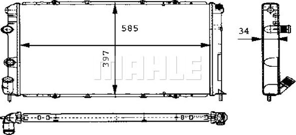 MAHLE CR 434 000S - Jäähdytin,moottorin jäähdytys inparts.fi