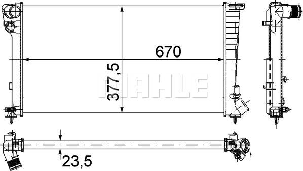 MAHLE CR 433 000P - Jäähdytin,moottorin jäähdytys inparts.fi