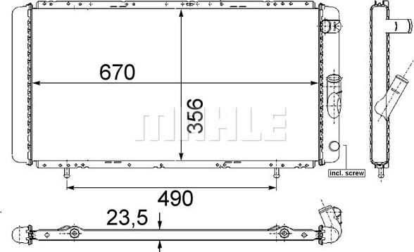 MAHLE CR 426 000S - Jäähdytin,moottorin jäähdytys inparts.fi