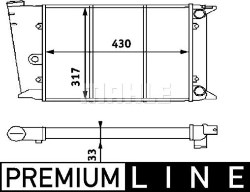 MAHLE CR 420 000P - Jäähdytin,moottorin jäähdytys inparts.fi