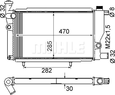 MAHLE CR 428 000S - Jäähdytin,moottorin jäähdytys inparts.fi