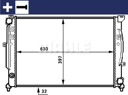 MAHLE CR 423 000S - Jäähdytin,moottorin jäähdytys inparts.fi