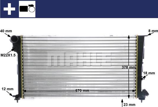 MAHLE CR 475 000S - Jäähdytin,moottorin jäähdytys inparts.fi