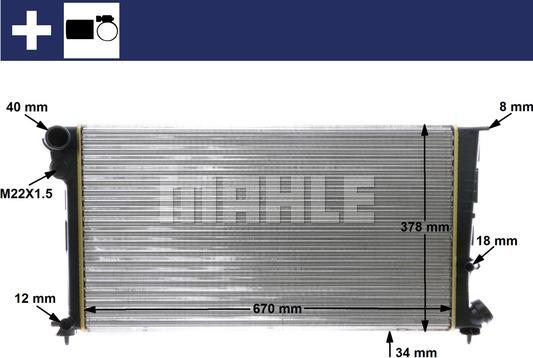 MAHLE CR 471 000S - Jäähdytin,moottorin jäähdytys inparts.fi