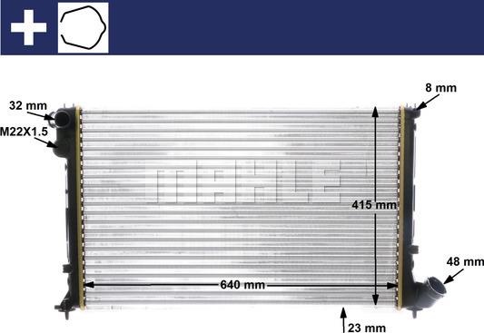 MAHLE CR 593 000S - Jäähdytin,moottorin jäähdytys inparts.fi