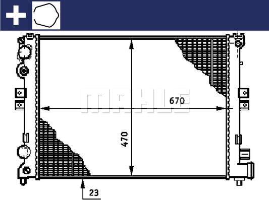 MAHLE CR 592 000S - Jäähdytin,moottorin jäähdytys inparts.fi